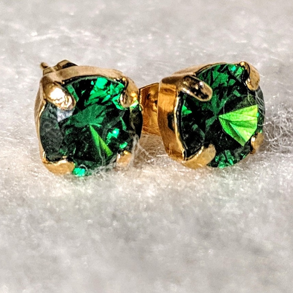 6mm crystal earrings